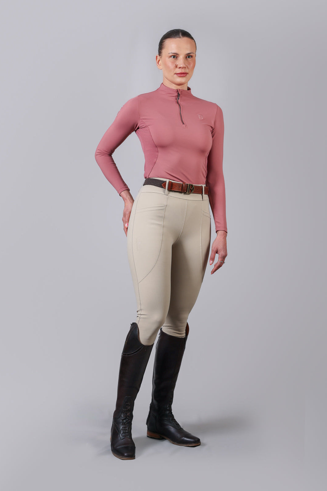 The Contour Beige Breech Legging